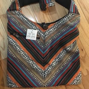 Zig zag Monk Shoulder bag with side pocket